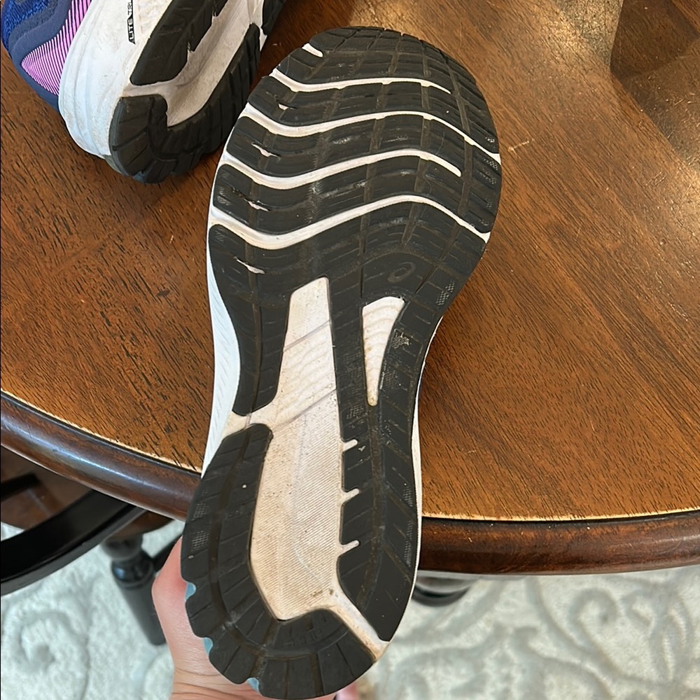 Asics Blue Athletic Shoes with Breathable Mesh and Cushioned Sole - Picture 5 of 6